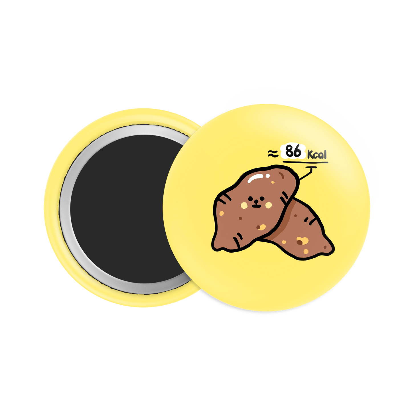 Sweet Potato Button Fridge Magnet - Theartzzy