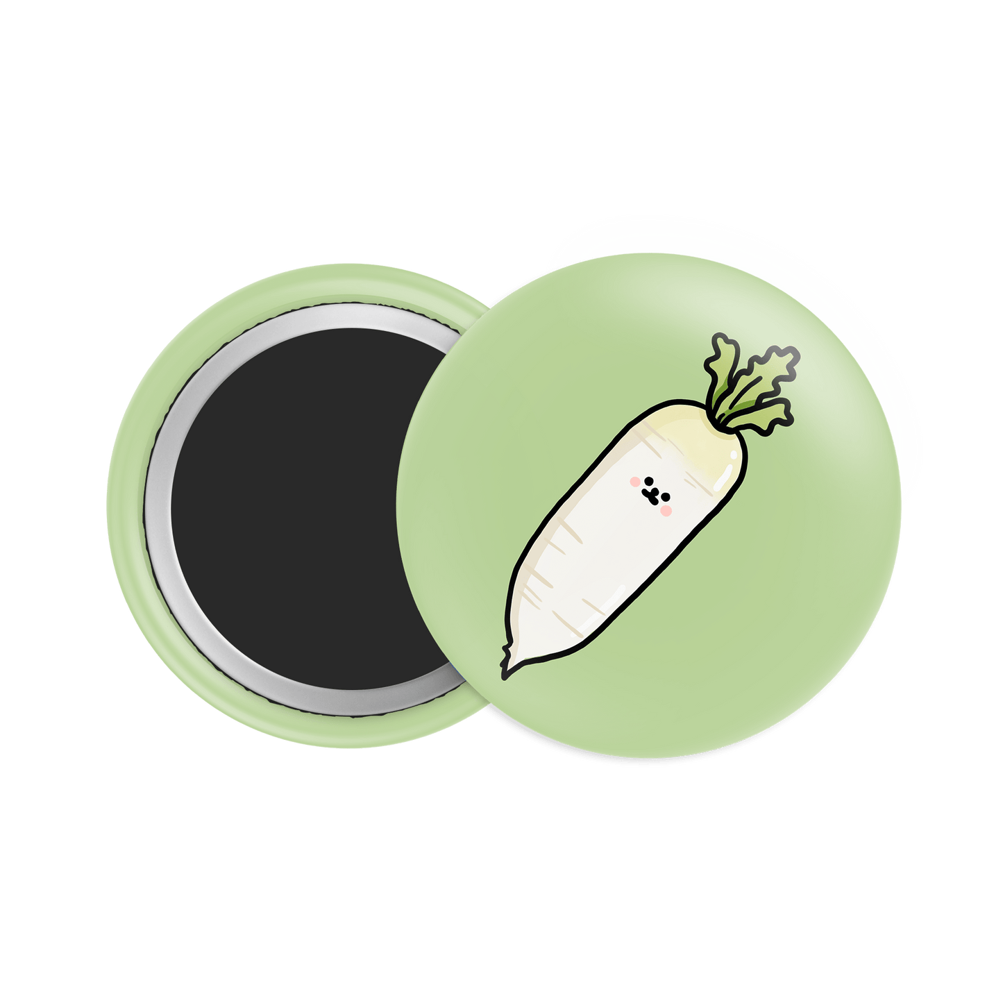 White Radish Fridge Magnet - Theartzzy