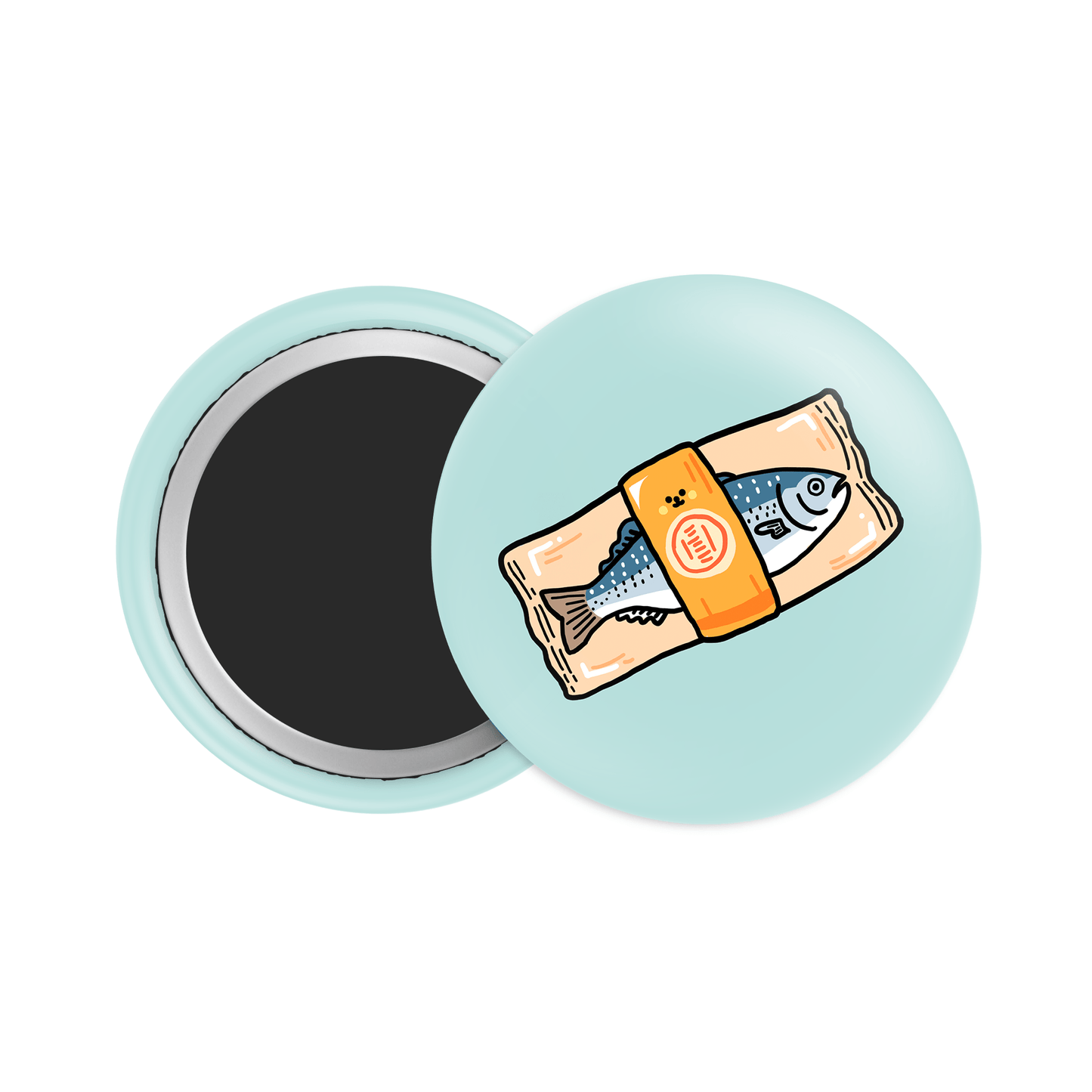 Whole Fish Button EatVue Magnet - Theartzzy