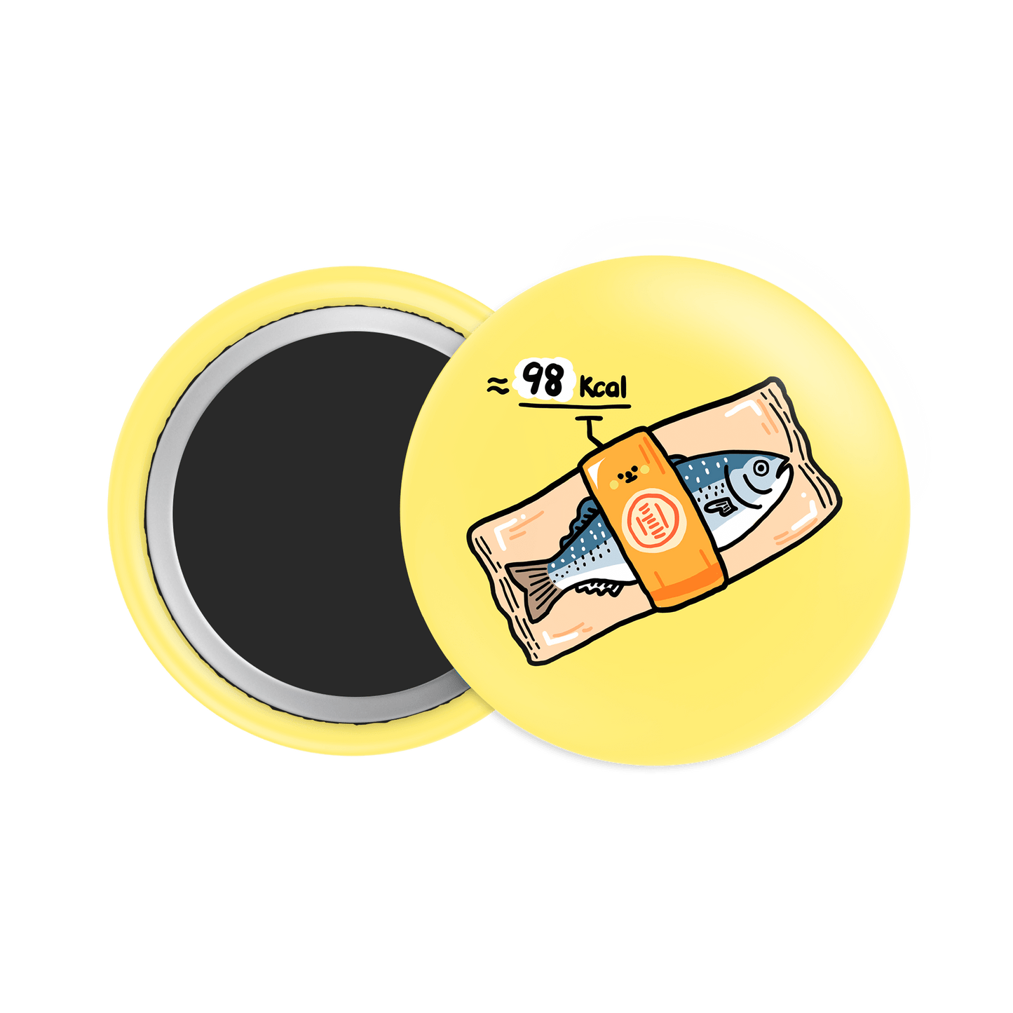 Whole Fish Button EatVue Magnet - Theartzzy