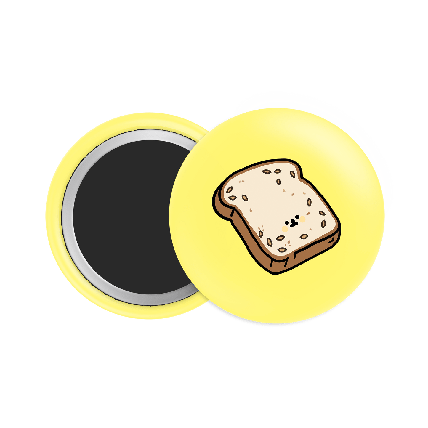 Whole wheat toast Button Fridge Magnet - Theartzzy