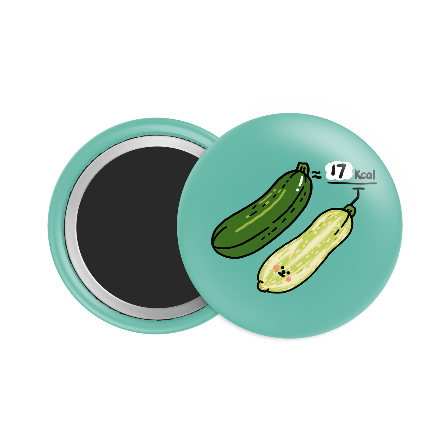 Zucchini Button Fridge Magnet - Theartzzy