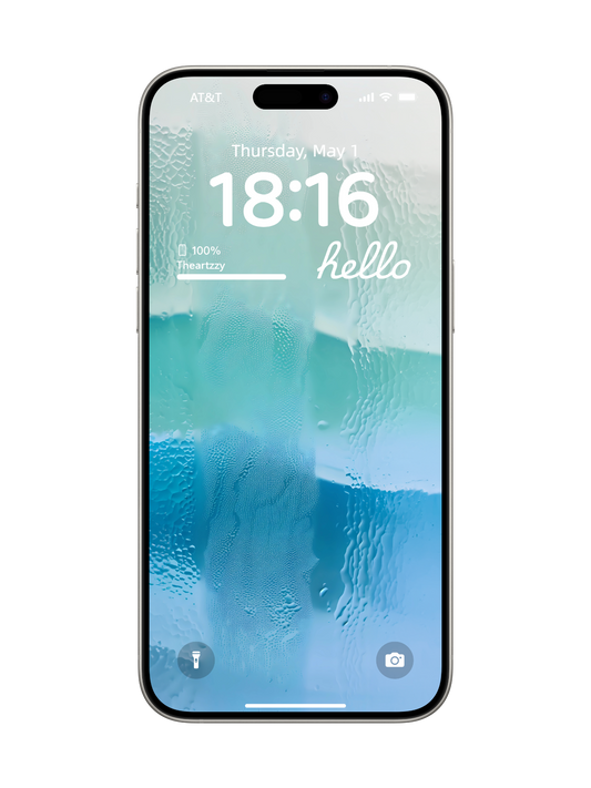 Abstract Water Droplets Wallpaper Bundle: Cool-Toned Minimalist Art for iPhone, Android &  iPad – Serenity Digital Pack