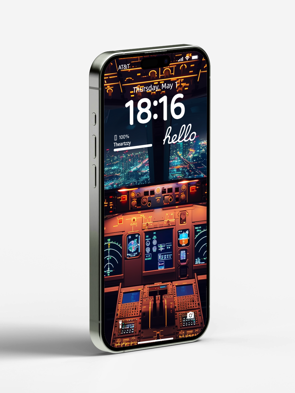 Modern Jet Cockpit Night Flight Wallpaper Pack - 4K Aviation Series for iPhone/Android