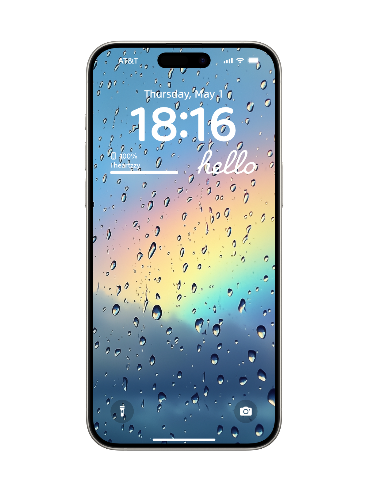 Rainbow Droplets Dreamy Glass Wallpaper - 4K Serenity Pack for iPhone/Android Screens