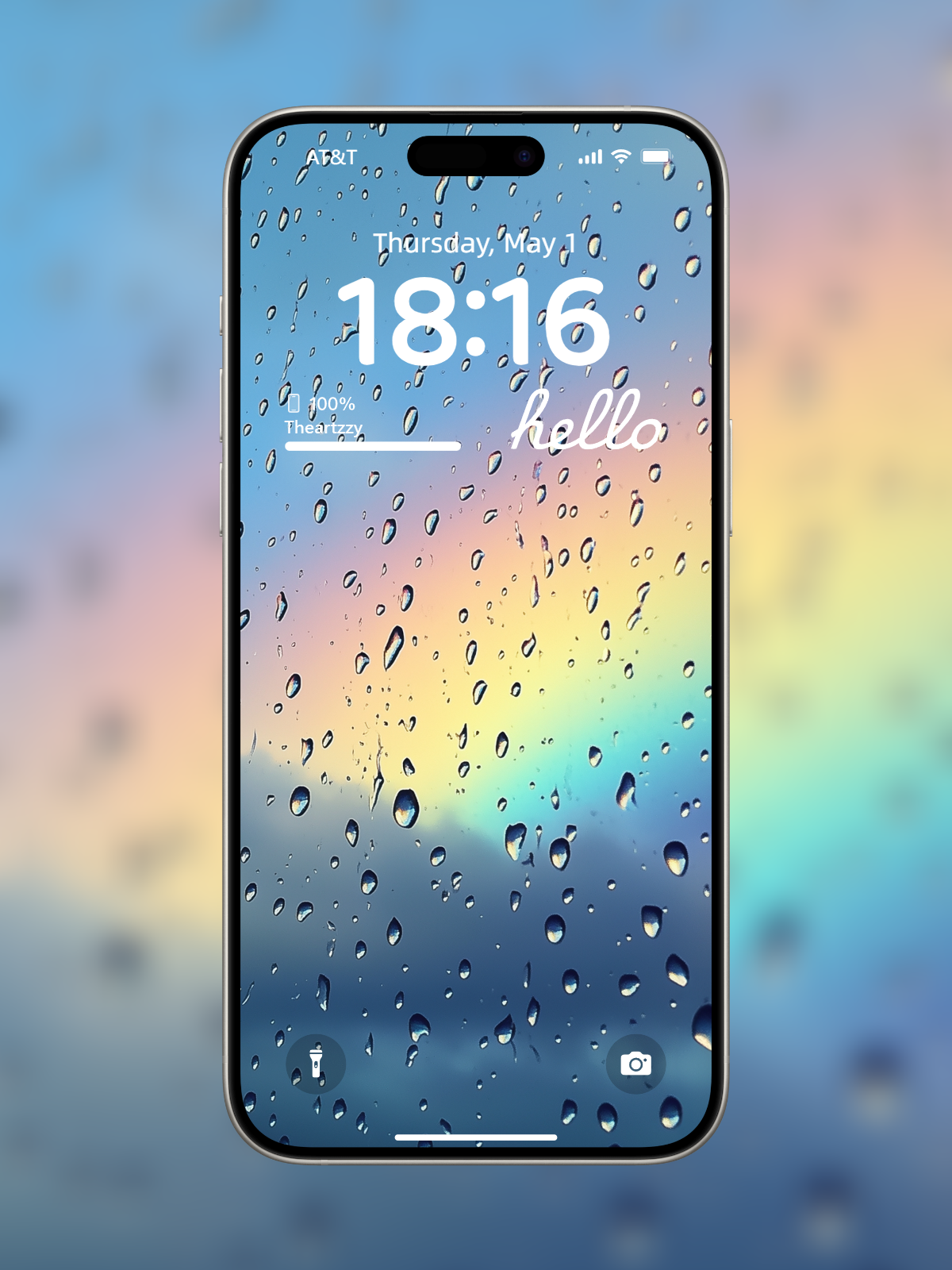 Rainbow Droplets Dreamy Glass Wallpaper - 4K Serenity Pack for iPhone/Android Screens