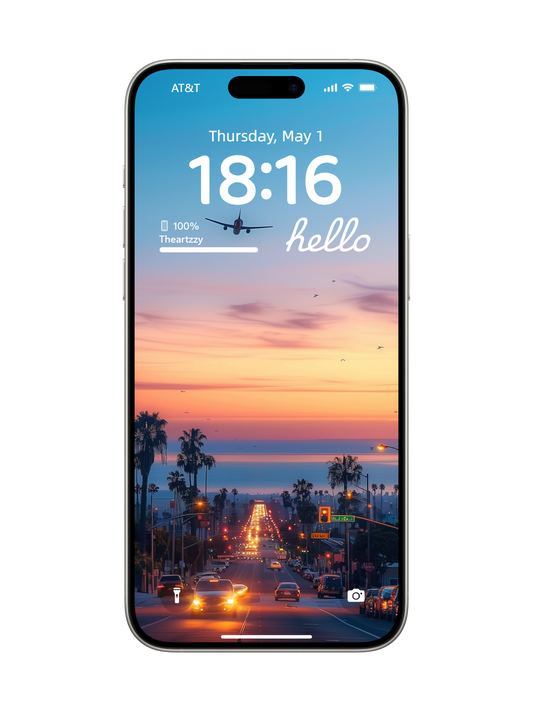 Sunset Boulevard: Vibrant Cityscape Wallpapers for iPhone & Android