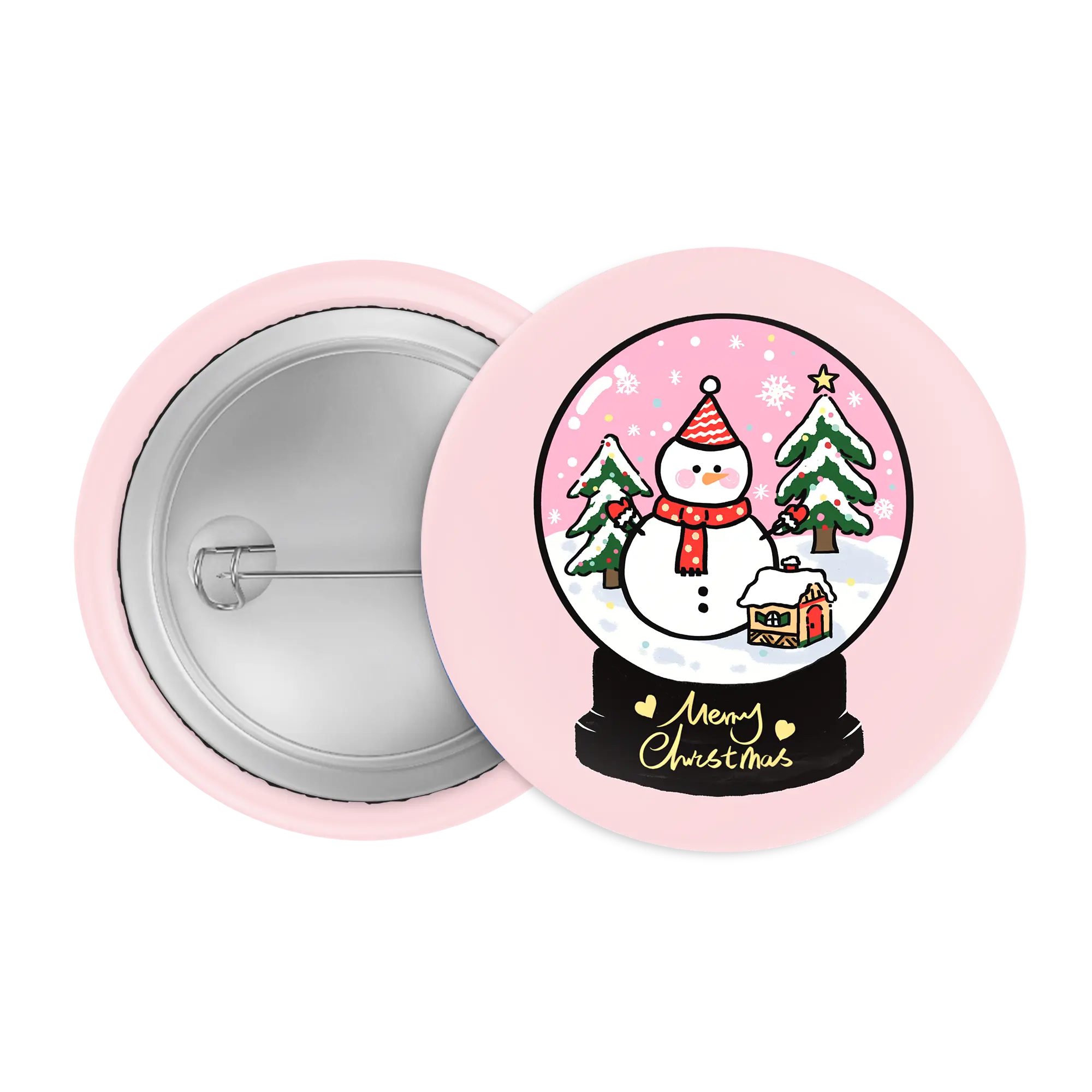 Winter Wonderland  Snow Globe Badge / Magnet
