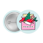 Holiday Wishes  Christmas Letter Badge / Magnet