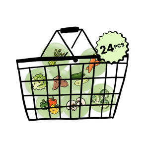 24 Vegetable Fridge Magnets Set - Theartzzy