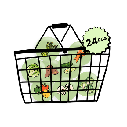 24 Vegetable Fridge Magnets Set - Theartzzy
