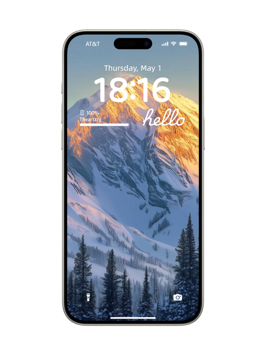 Alpine Radiance: 4K Snow Mountain Wallpapers with Dynamic Golden Light for iOS & Android