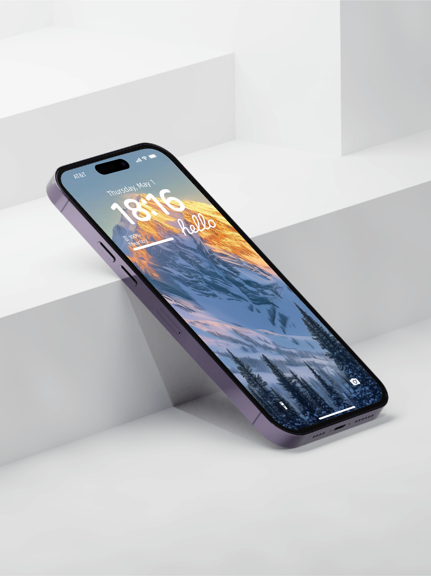 Alpine Radiance: 4K Snow Mountain Wallpapers with Dynamic Golden Light for iOS & Android