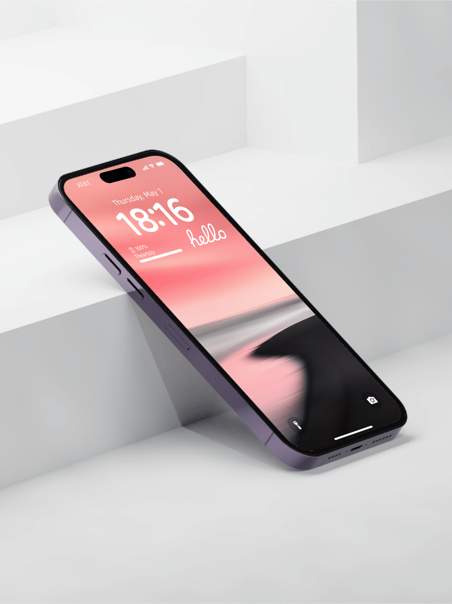 Horizon Serenity: 4K Gradient Wallpapers for iPhone & Android (Sunset Pink Edition)