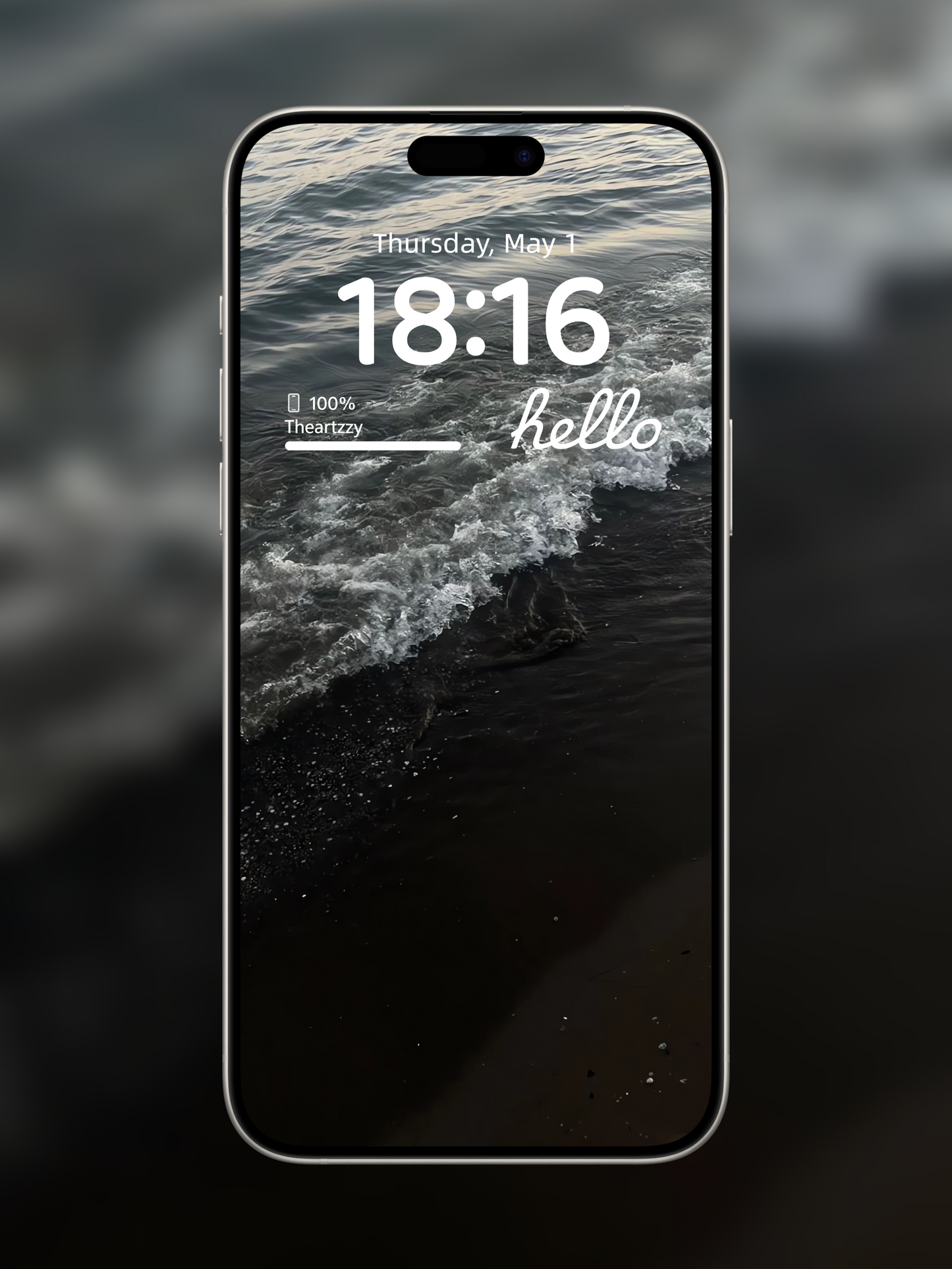 025-Black sand beach-dark atmosphere wallpaper