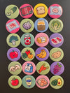 48 Food Fridge Magnets Set - Theartzzy