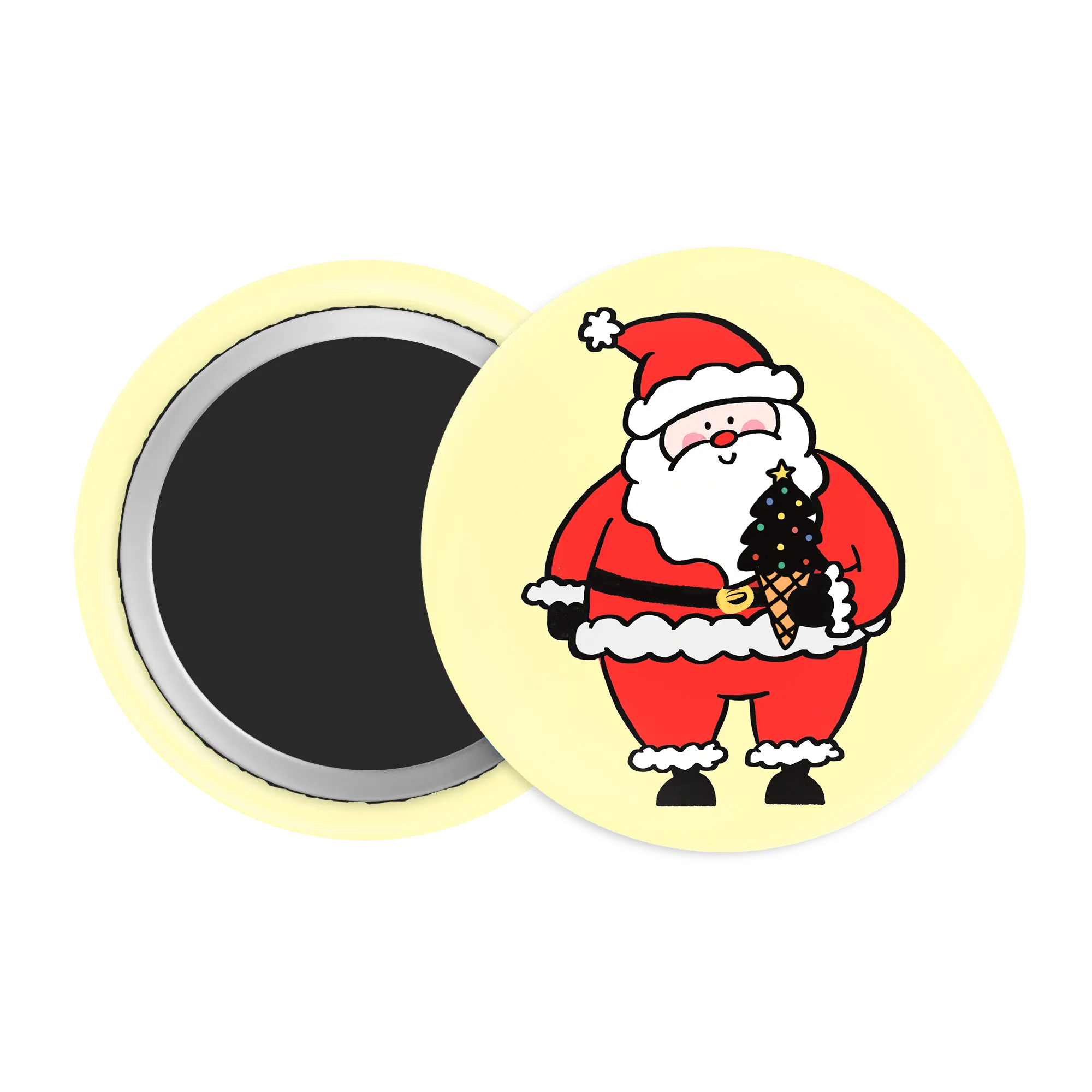 Jolly Santa  Christmas Magic Badge / Magnet