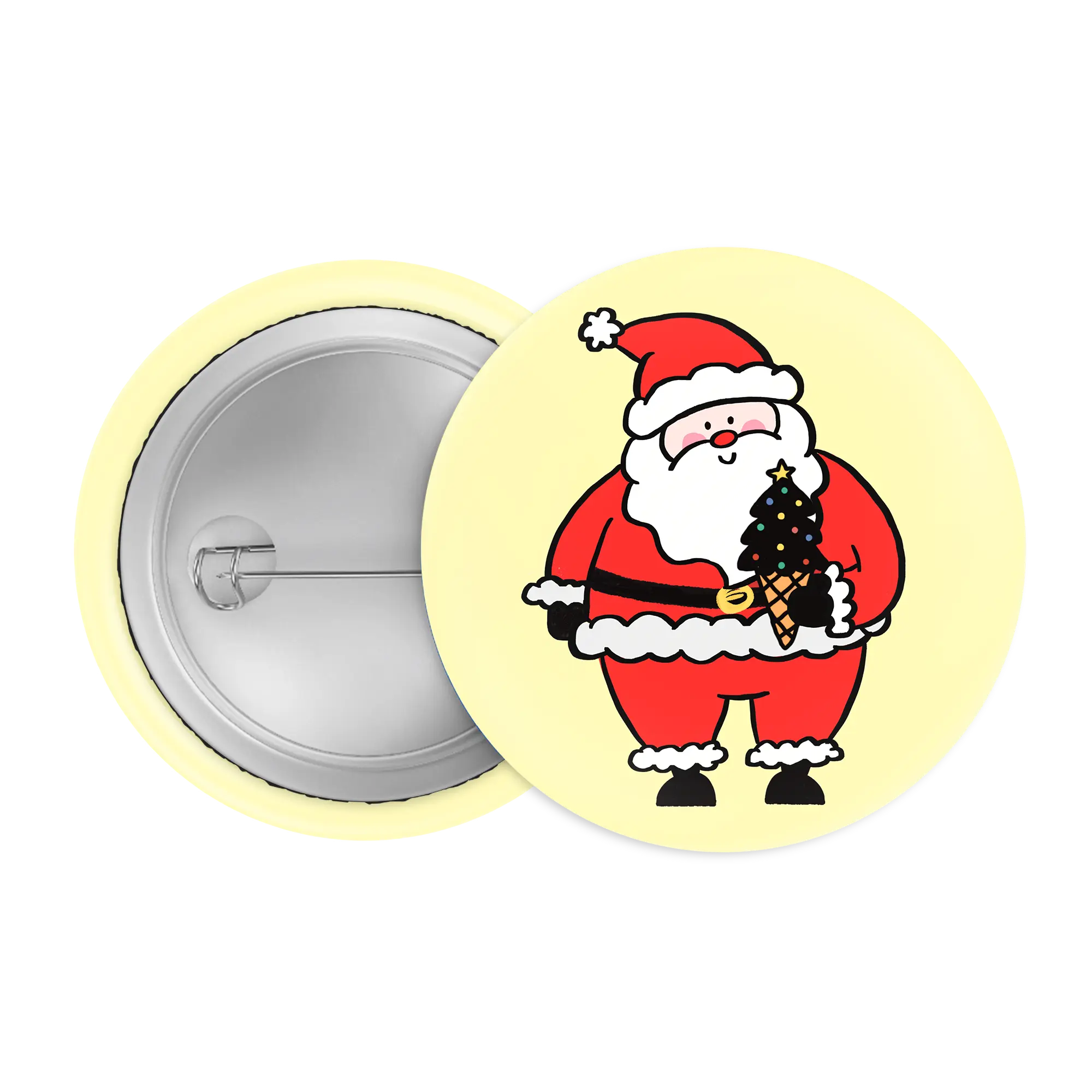 Jolly Santa  Christmas Magic Badge / Magnet