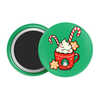 Sweet Holiday Treat  Candy Cane Mug Badge / Magnet
