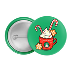 Sweet Holiday Treat  Candy Cane Mug Badge / Magnet
