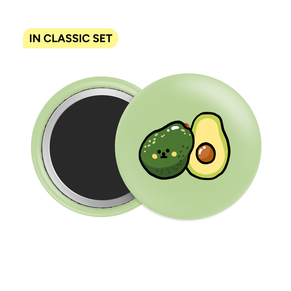 Avocado Button Fridge  Magnet