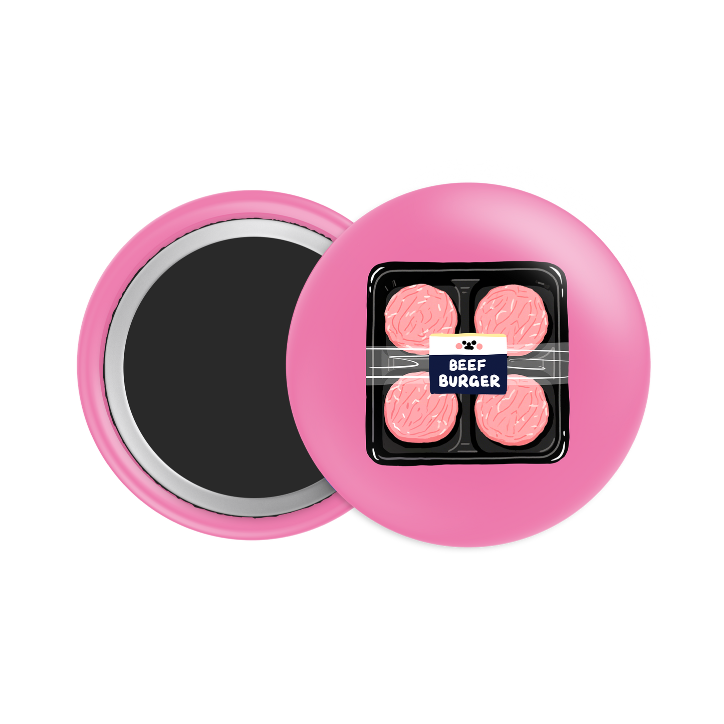Beef Burger Button Fridge Magnet