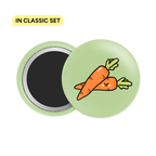 Carrot Button Fridge  Magnet