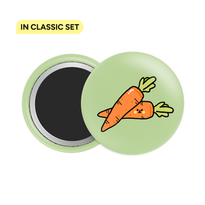 Carrot Button Fridge  Magnet