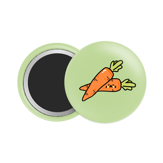 Carrot Button Fridge  Magnet