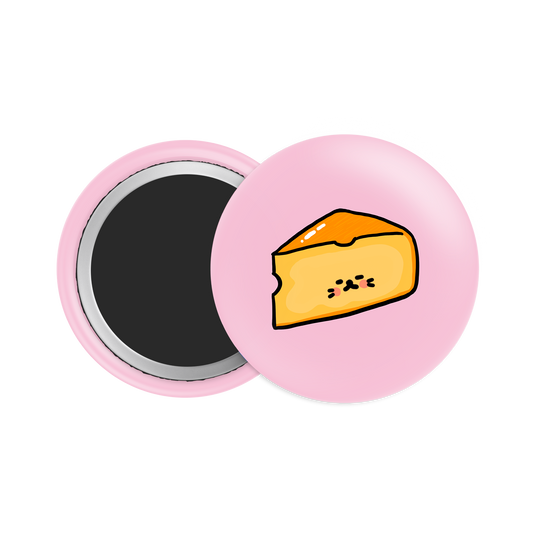 Cheddar Cheese Button Fridge Magnet