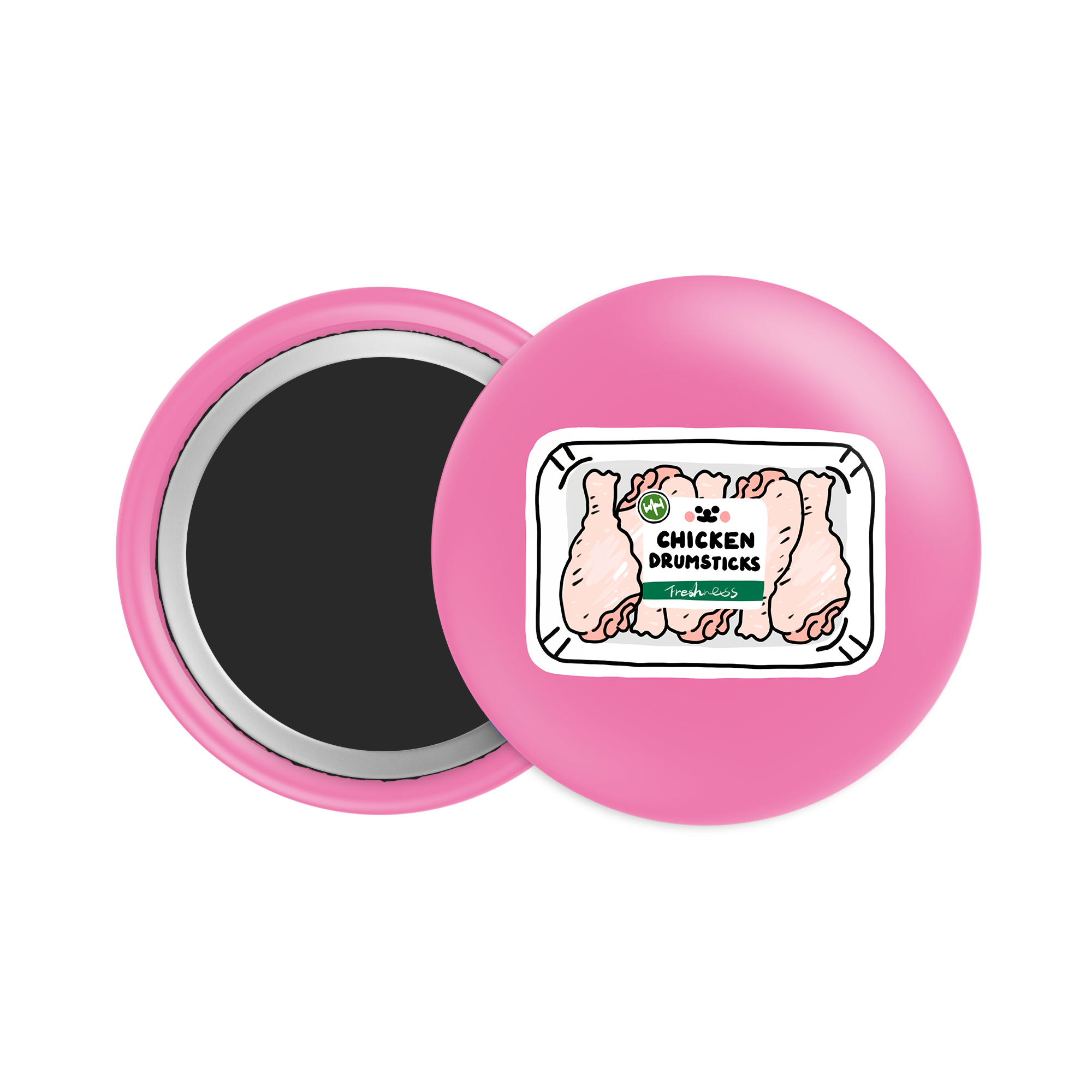 Chicken Drumsticks Button Fridge Magnet