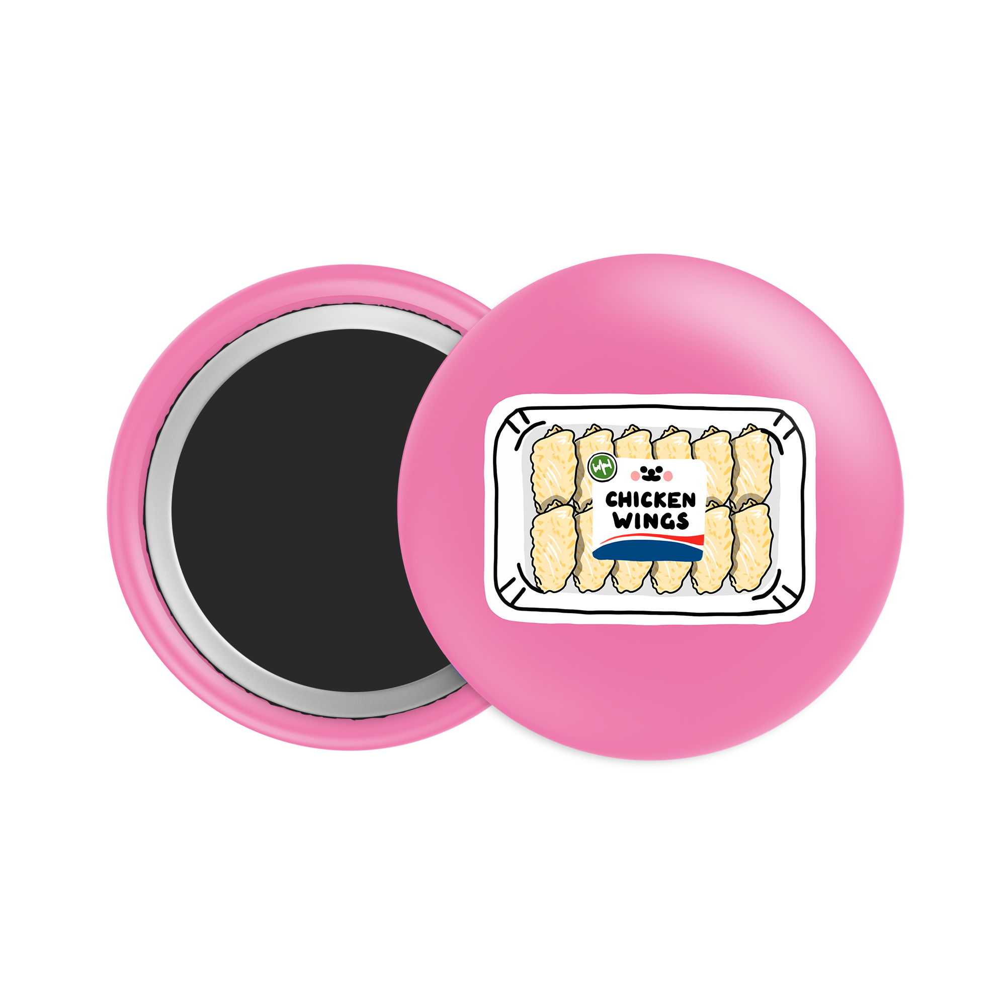 Chicken Wings Button Fridge Magnet