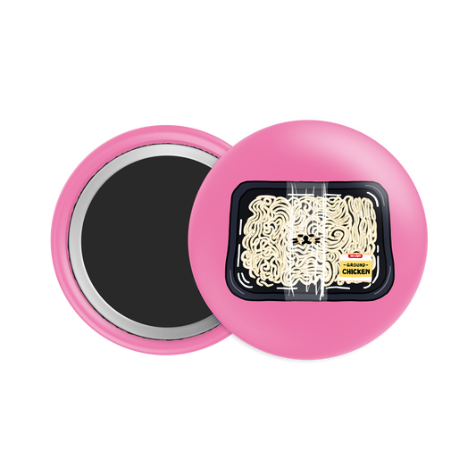 Ground Chicken Button Fridge Magnet
