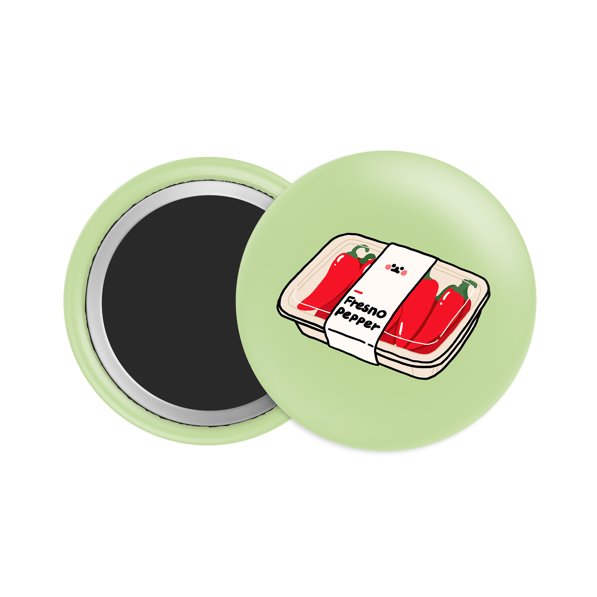 Fresno Pepper Button Fridge Magnet