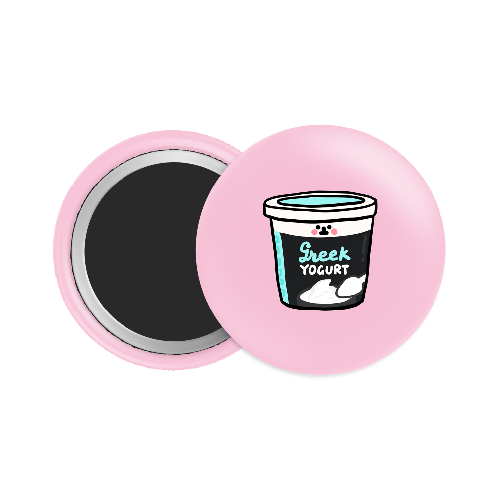 Greek Yogurt Button Fridge Magnet