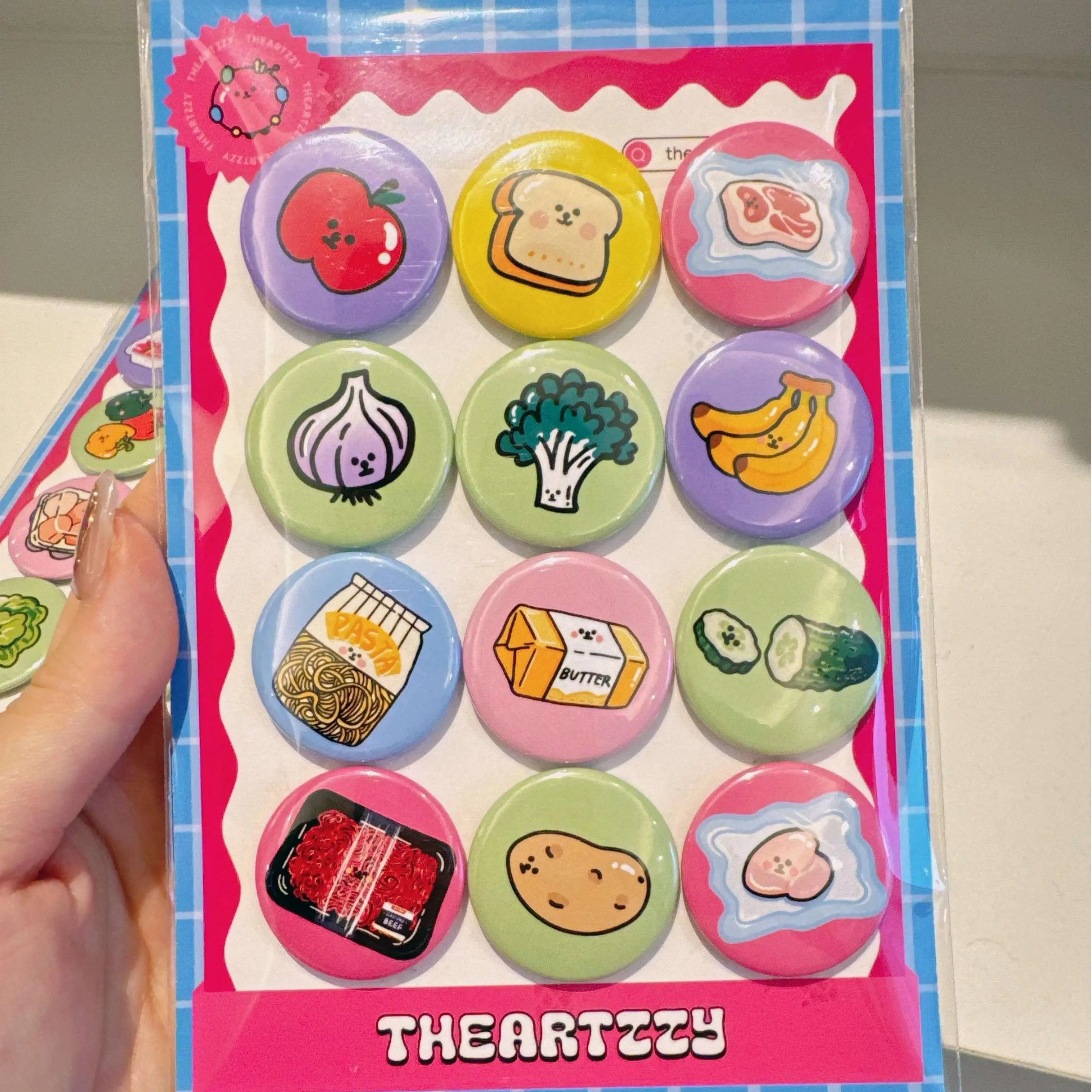 24  Classic Food Fridge Magnets Set
