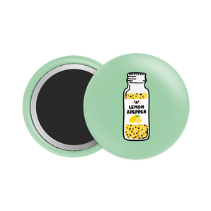 Lemon&Pepper Button Fridge Magnet