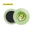 Lettuce Button Fridge Magnet