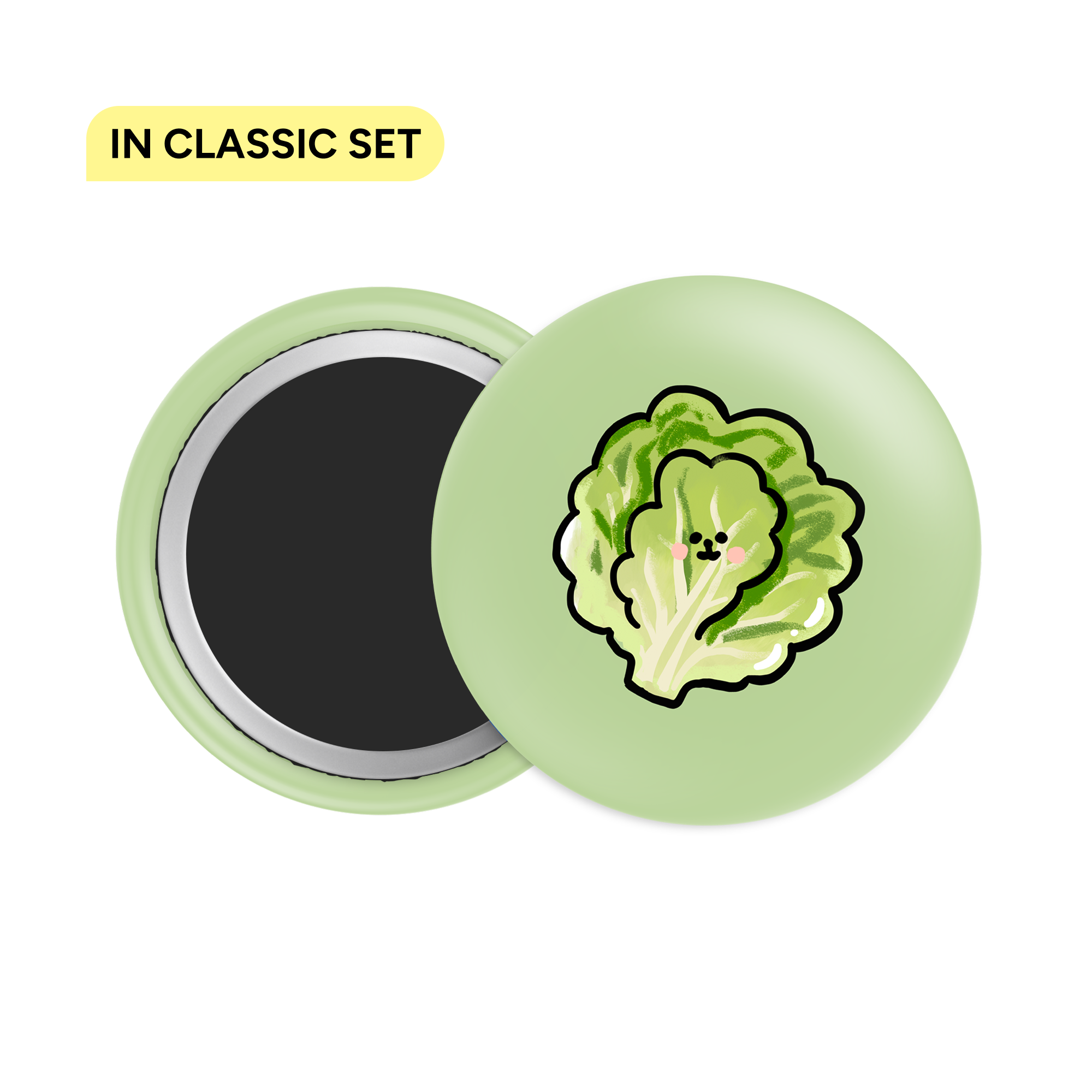 Lettuce Button Fridge Magnet