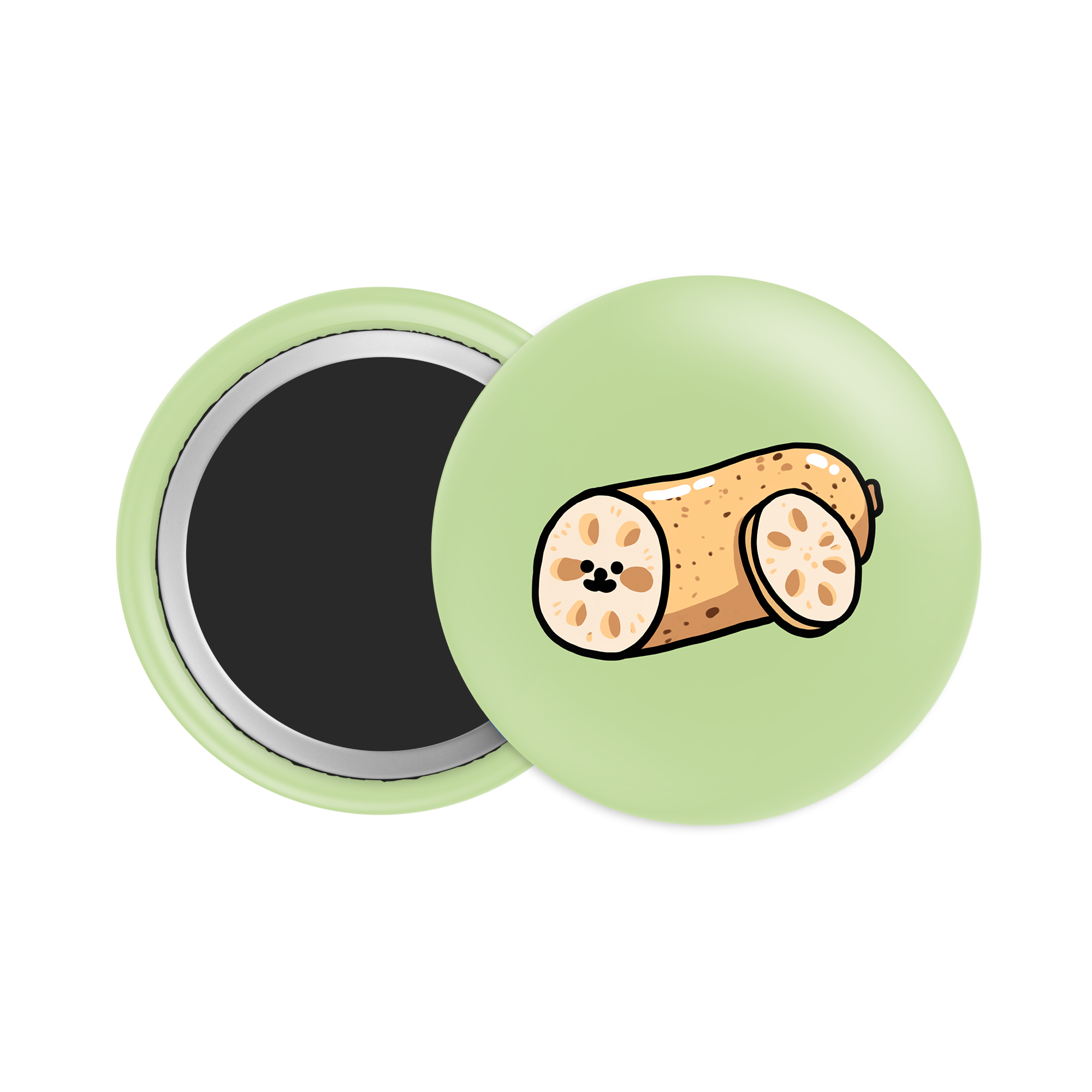 Lotus Root Button Fridge Magnet