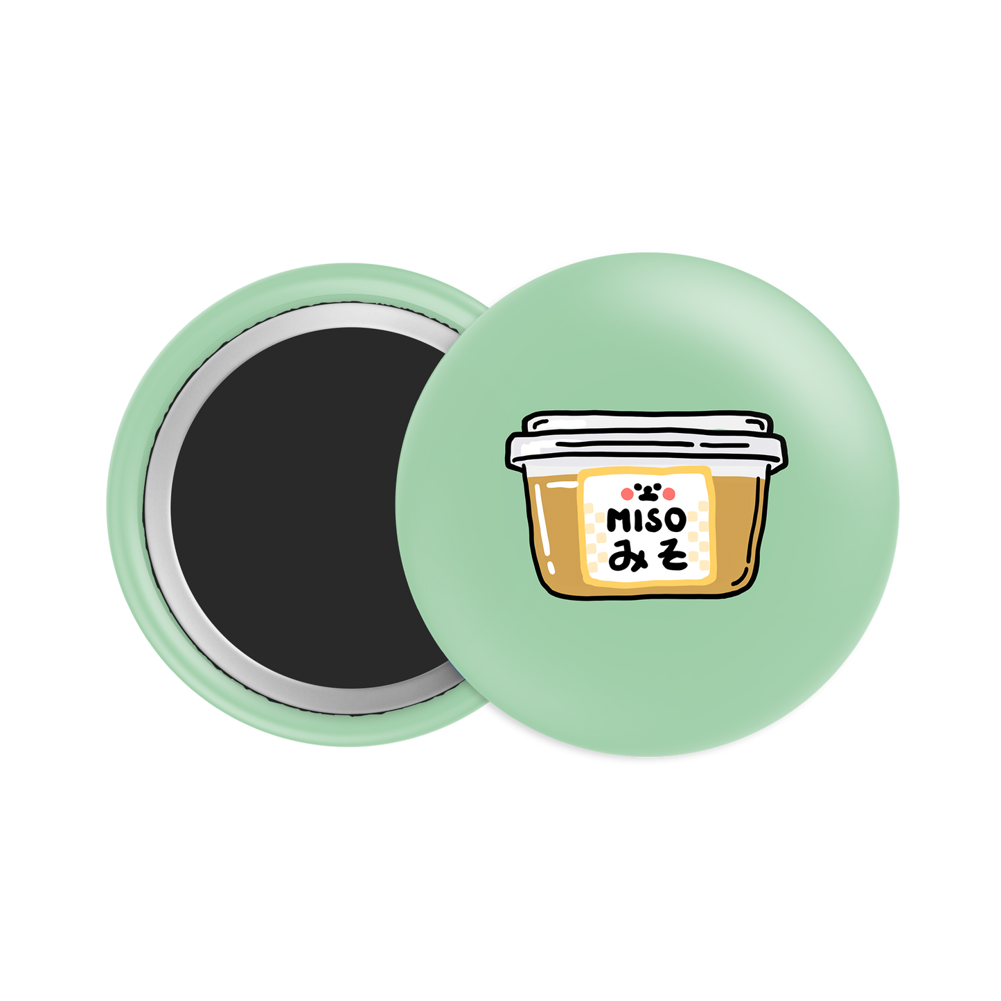 Miso Button Fridge Magnet