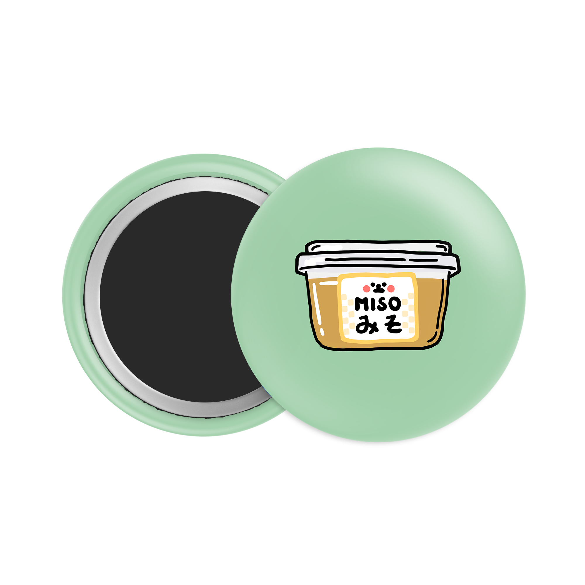 Miso Button Fridge Magnet