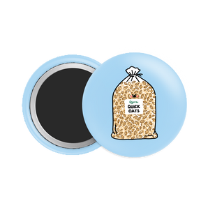 Quick Oats Button Fridge Magnet