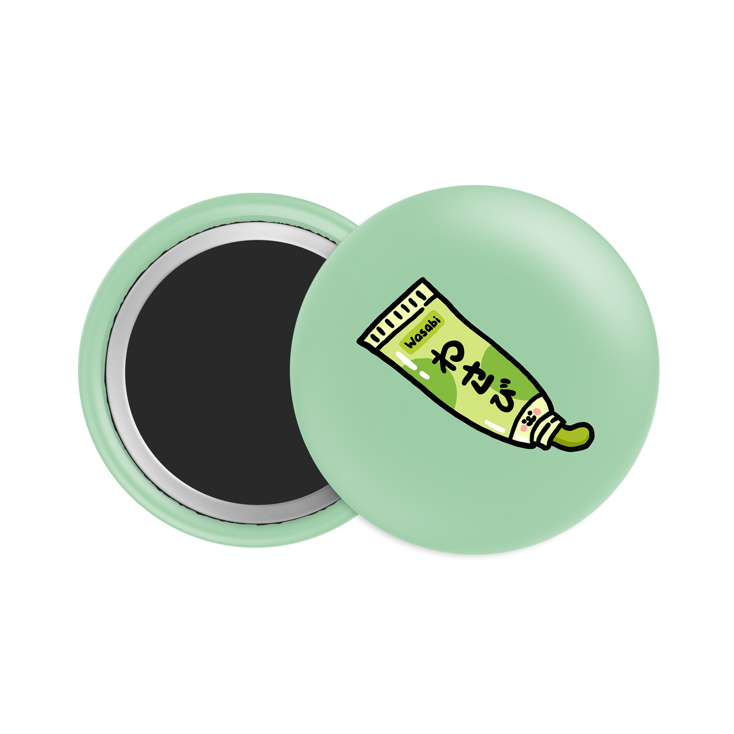 Wasabi Button Fridge Magnet