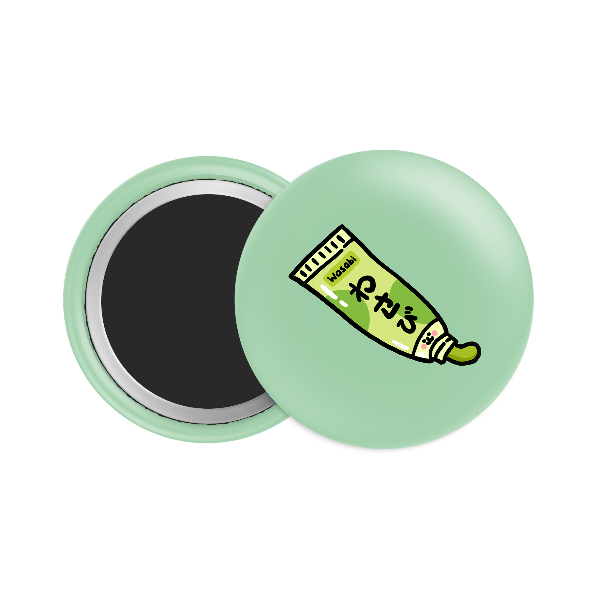 Wasabi Button Fridge Magnet