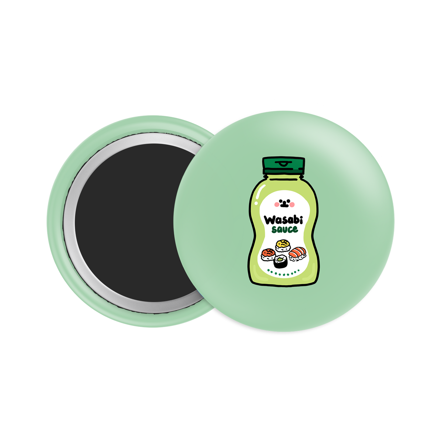 Wasabi Sauce Button Fridge Magnet