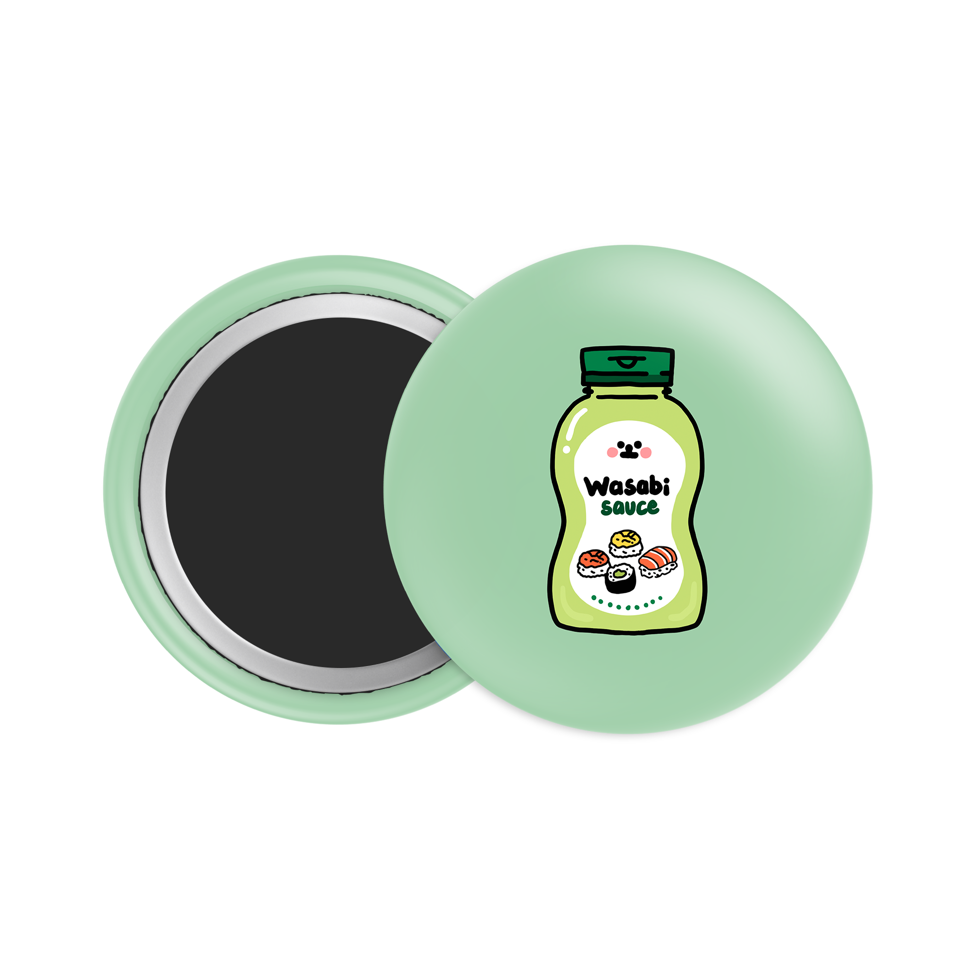 Wasabi Sauce Button Fridge Magnet