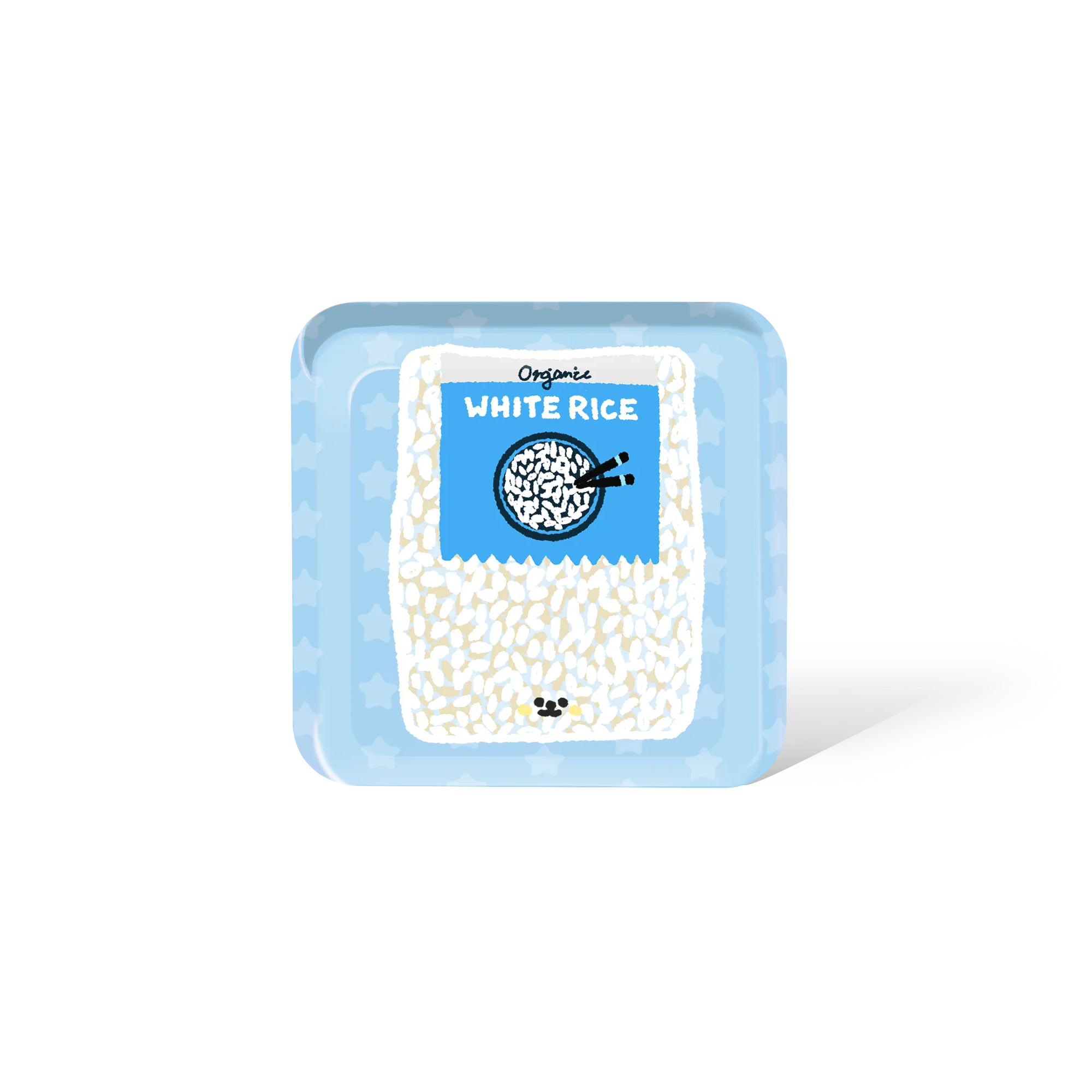 [Smart] White Rice NFC Fridge Magnet