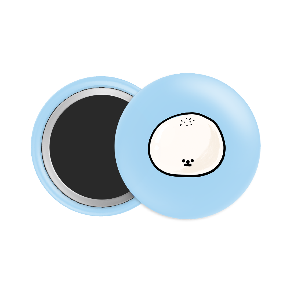 White Steamed Buns Button Fridge Magnet