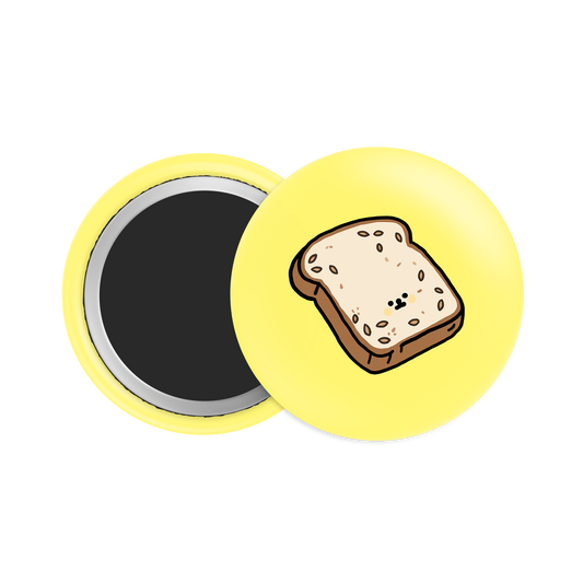 Whole wheat toast Button Fridge  Magnet